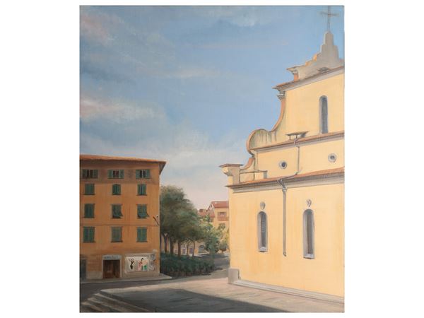 Rossella Segreto Annigoni - Scorcio della Chiesa di Santo Spirito vista dalla casa
