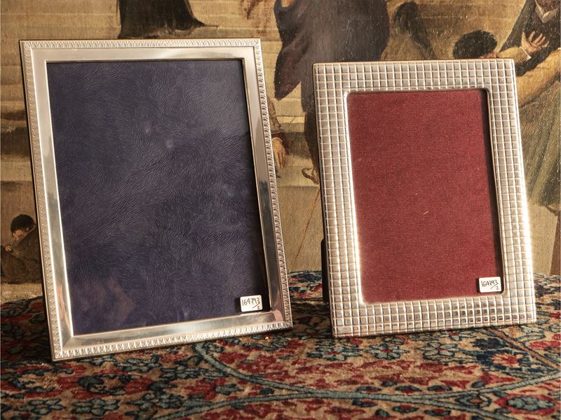 Due cornici portaritratti in argento sterling 925