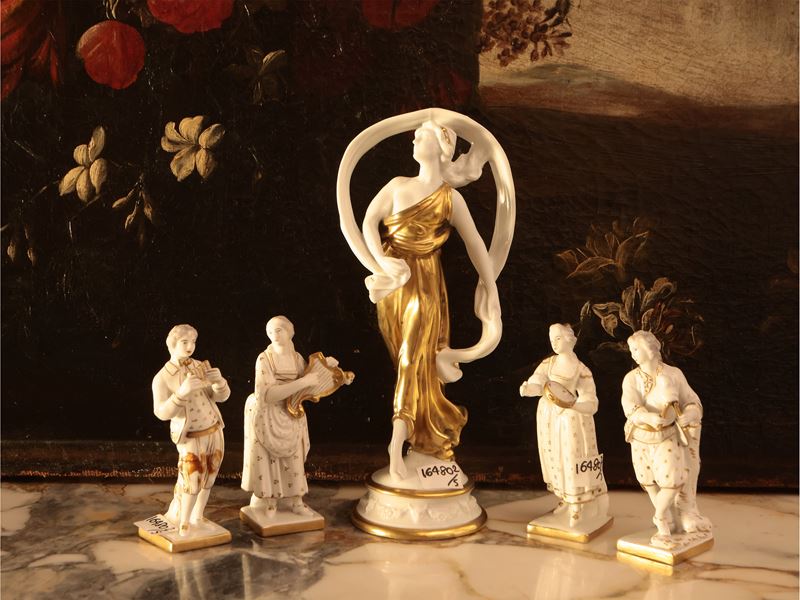 Serie di Quattro Figure in Porcellana Ginori