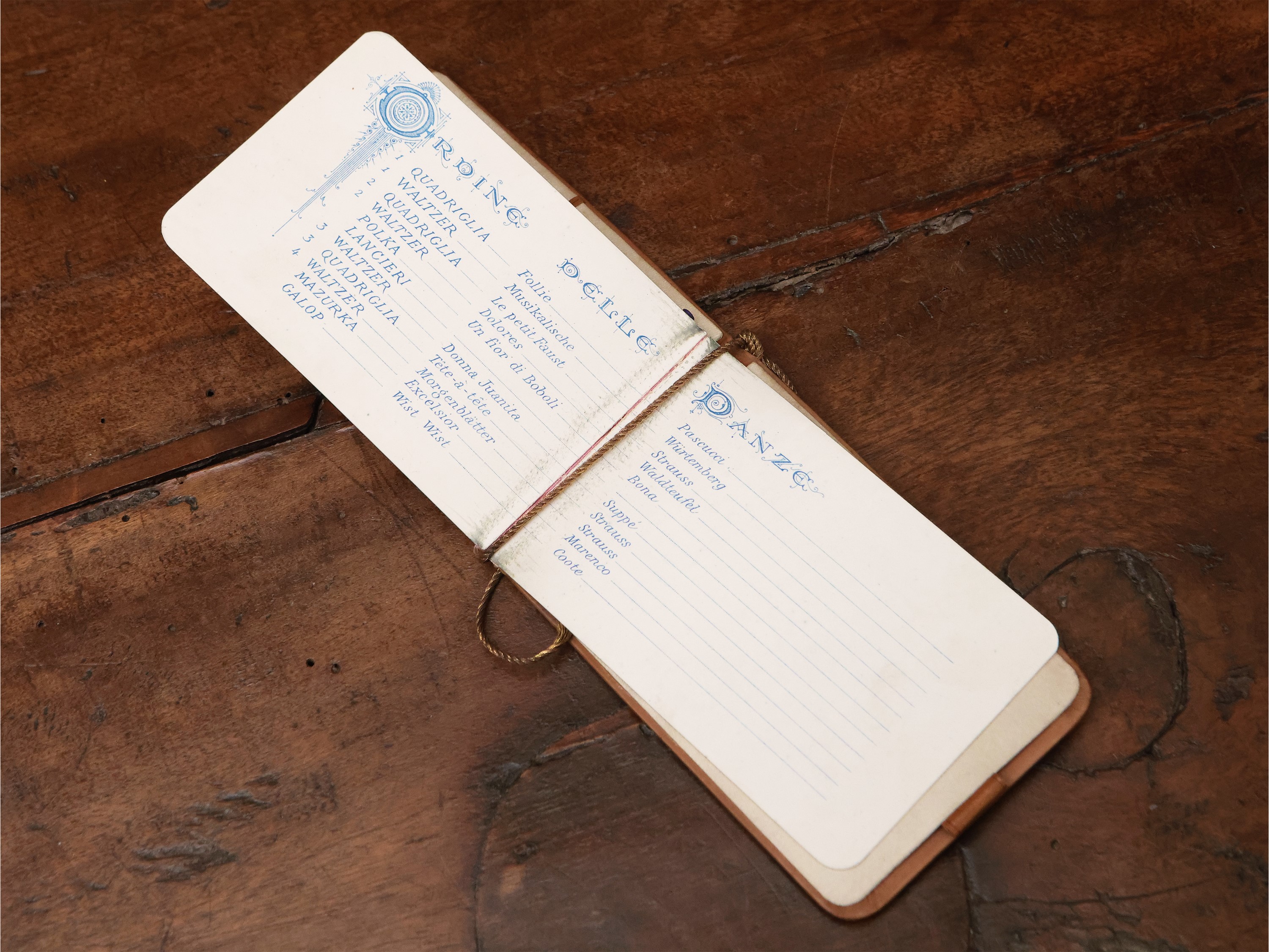 Carnet per il Ballo a Corte Savoia, Roma 8 Febbraio 1886