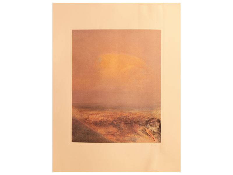 La grande nuvola prima del tramonto