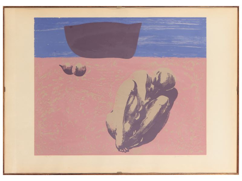 Paesaggio con conchiglie e figura