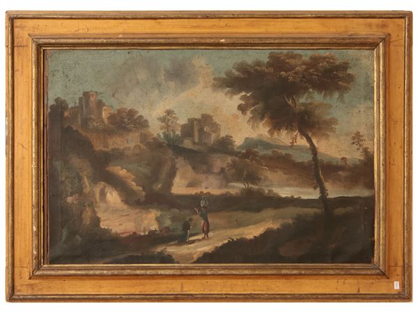 Paesaggio con viandanti