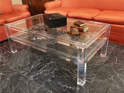 Tavolo Basso da Salotto in Plexiglass