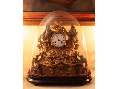 Orologio da Tavolo in Antimonio Dorato