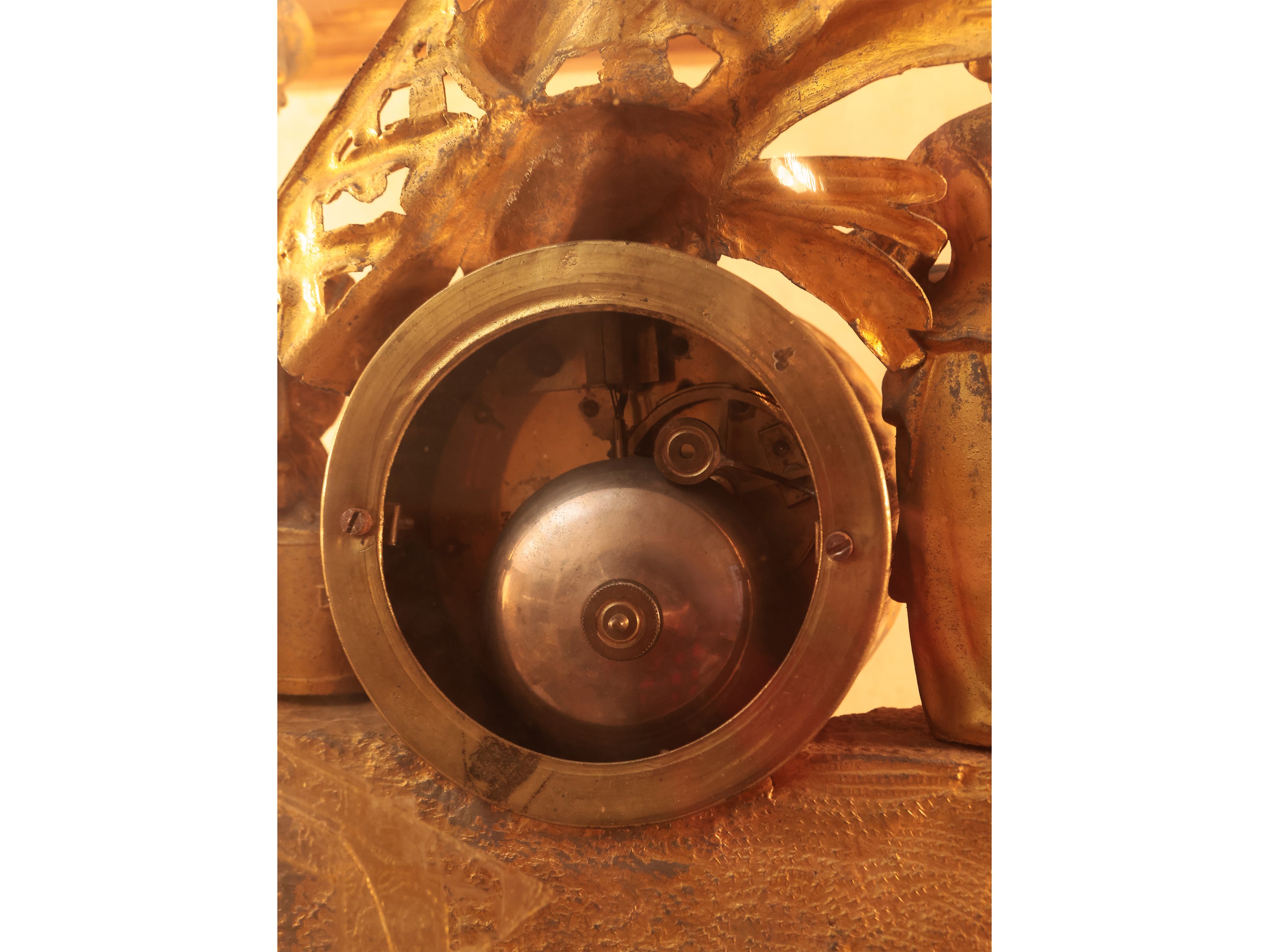 Orologio da Tavolo in Antimonio Dorato
