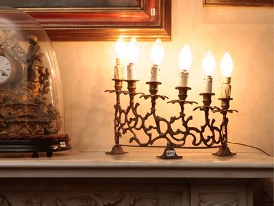 Coppia di Candelabri in Metallo