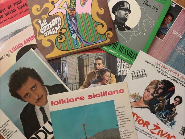 Raccolta di dischi in vinile
