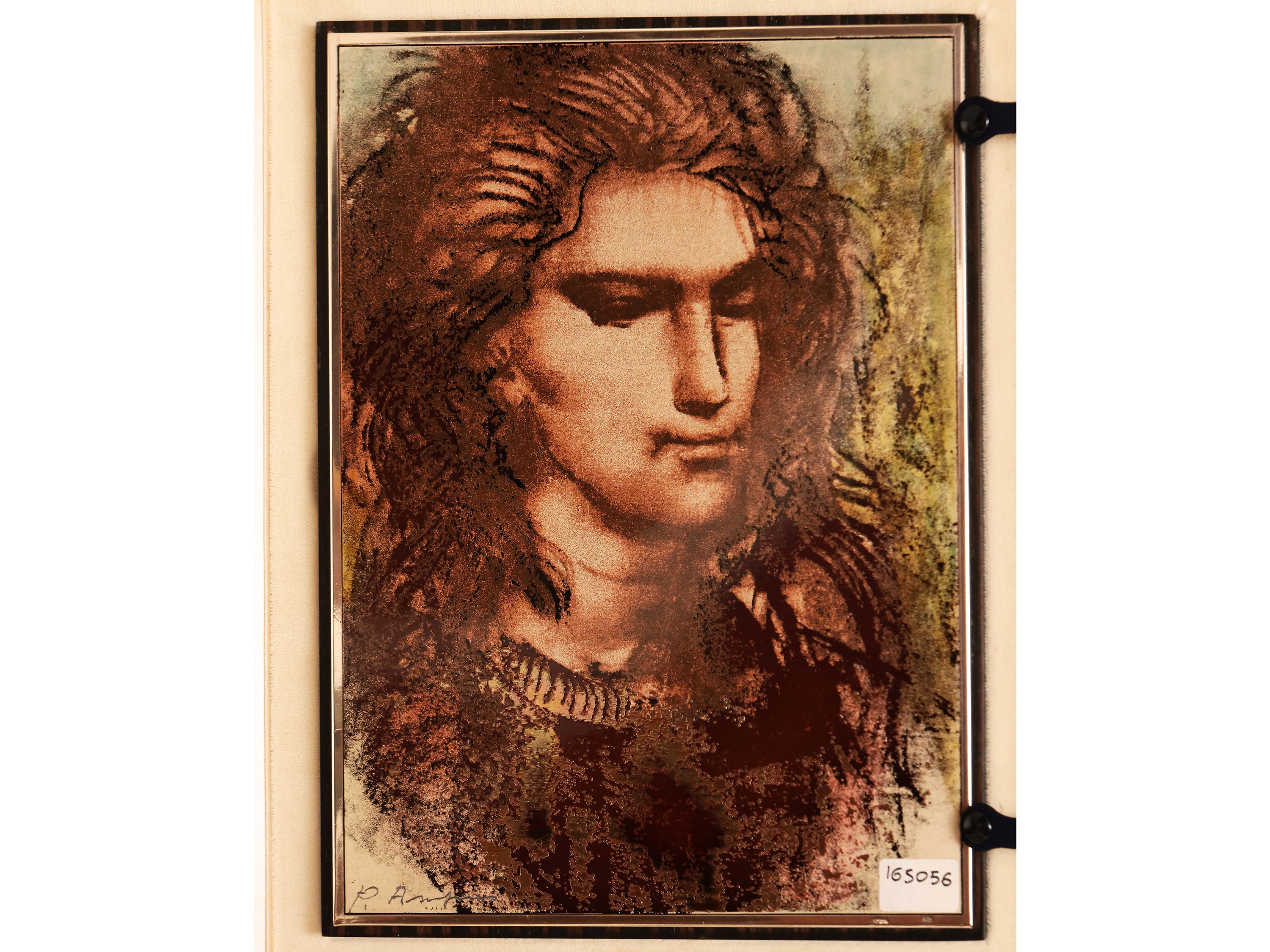 Pietro Annigoni - Sarah 1977, Serigrafia su Lastra in Argento