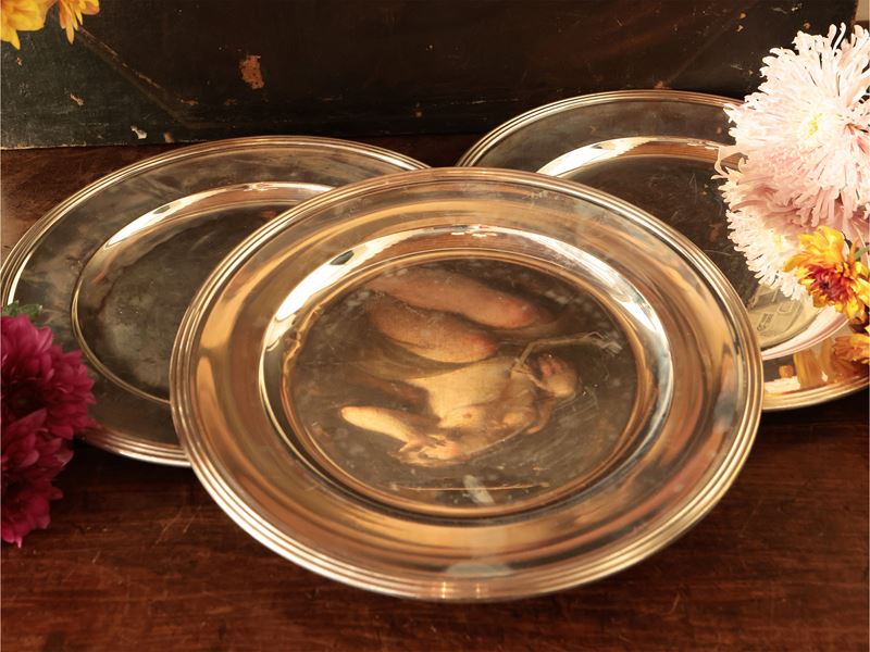 Set di Dodici Sottopiatti in Argento
