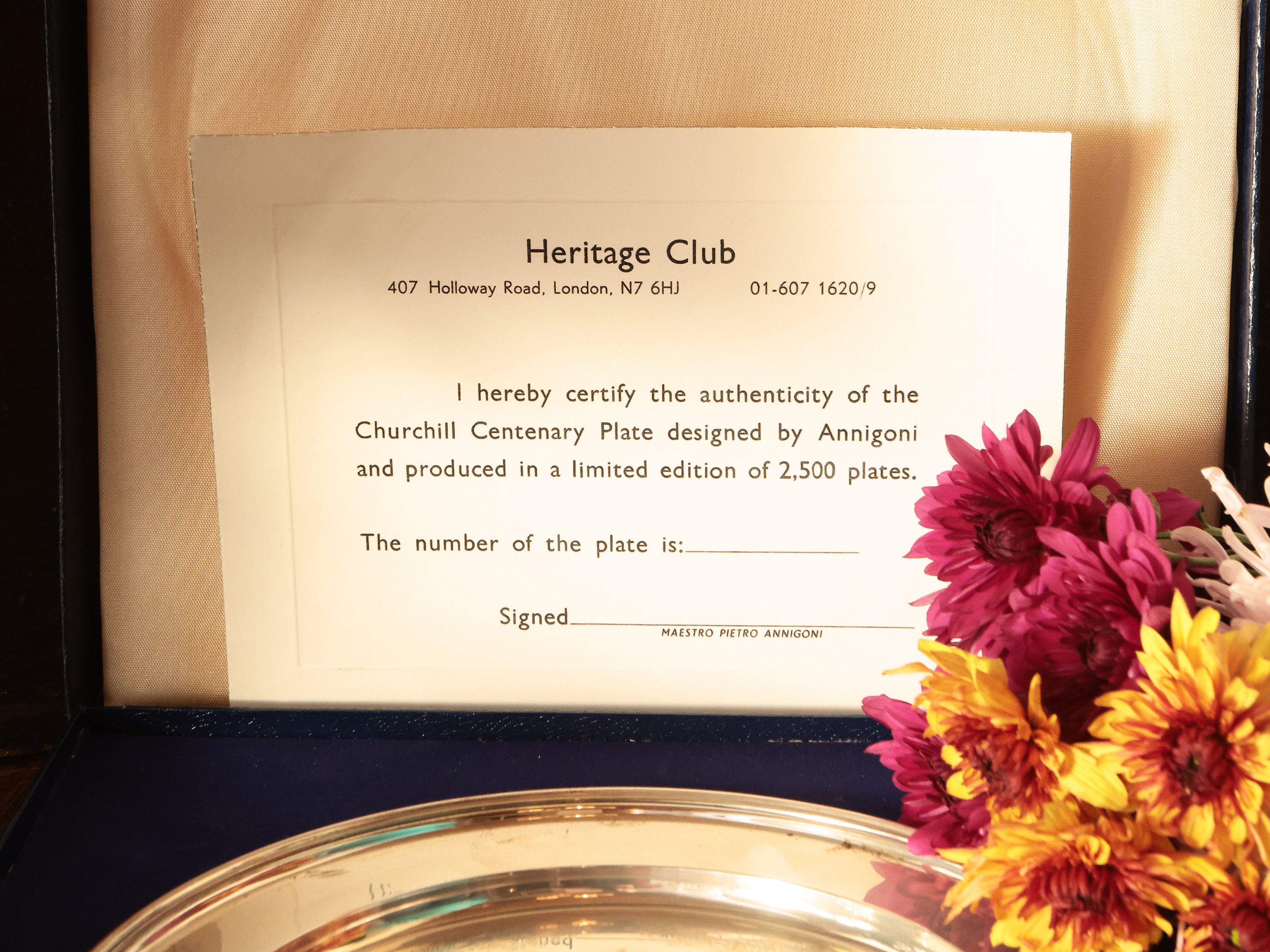 Piatto in argento Regina Elisabetta II e Filippo di Edimburgo 1972