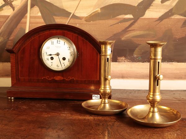 Orologio da tavolo in mogano