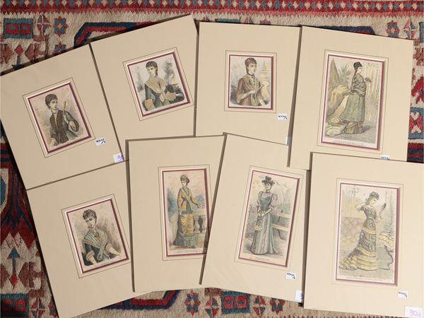 Moda femminile  (Fine del XIX secolo)  - Asta Stampe da regalo - Maison Bibelot - Casa d'Aste Firenze - Milano