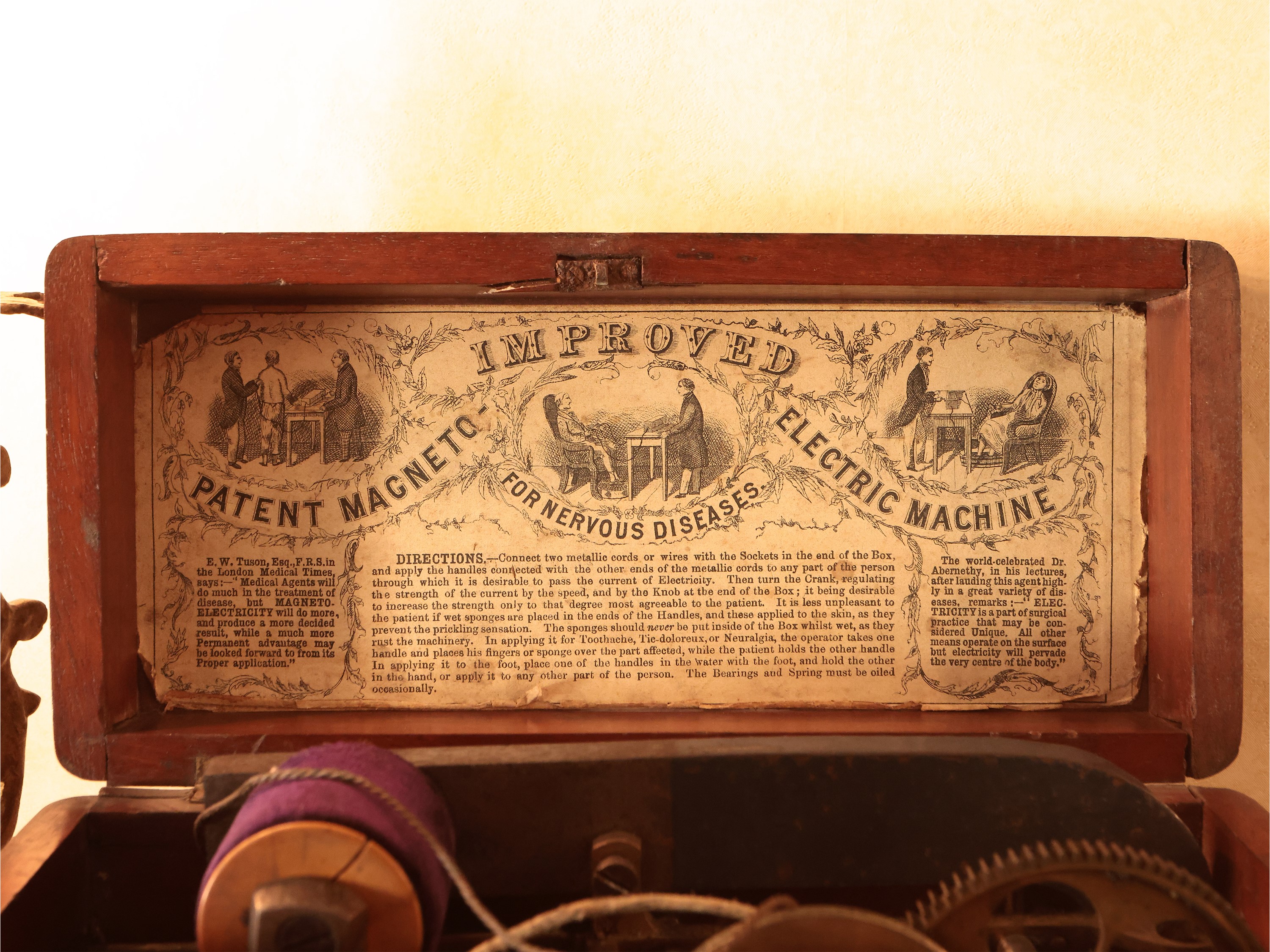 Patent Magneto-electric Machine For Nervous Diseases, Davis & Kidder