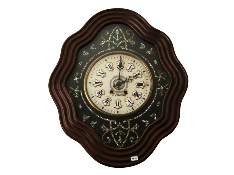 Orologio da Parete in Legno Ebanizzato, S. Sebastian