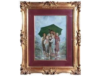 Bambini Sotto la Pioggia