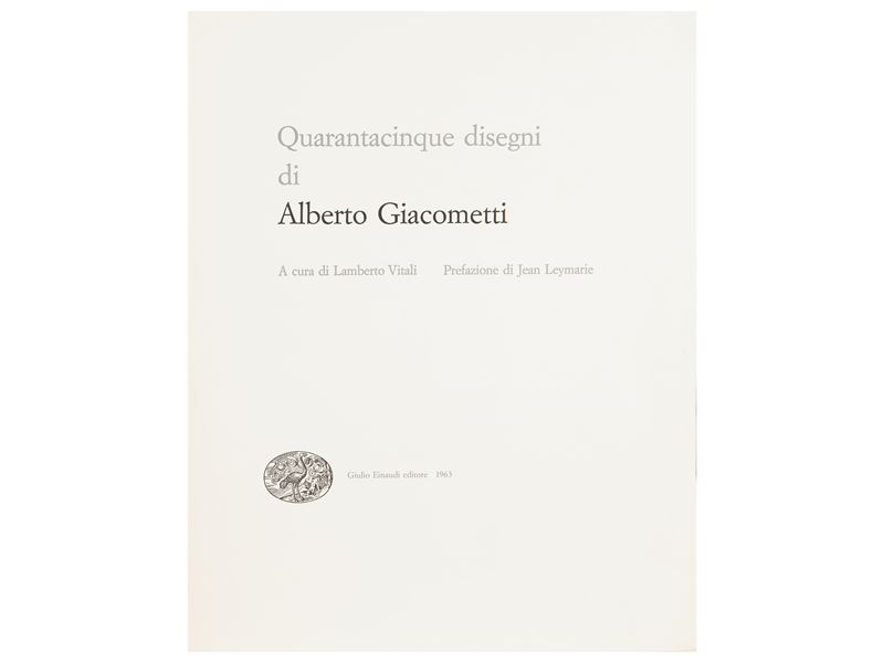 Da: Quarantacinque Disegni di Alberto Giacometti, Giulio Einaudi Editore, Torino, 1963