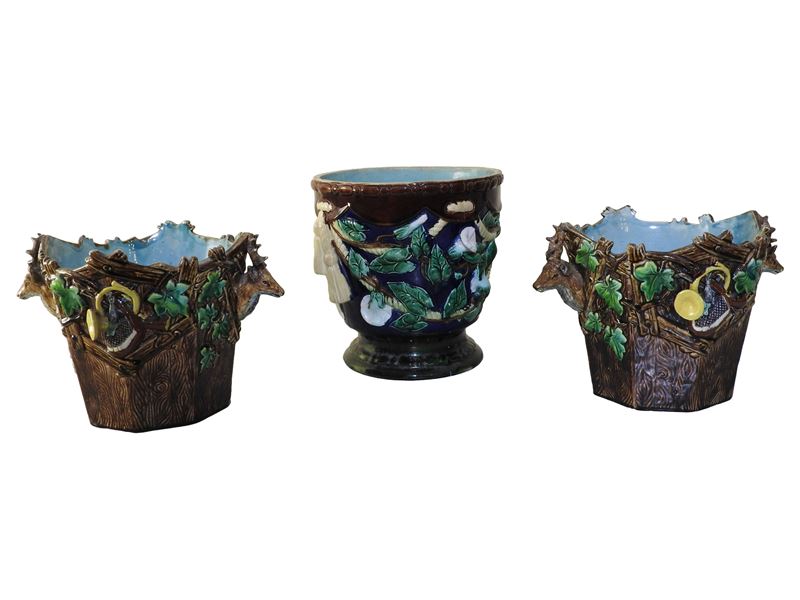 Tre Portavasi in Ceramica