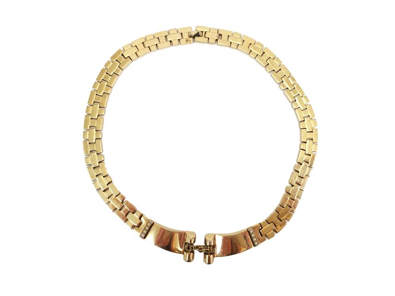 Collana Dorata a Maglia Piatta