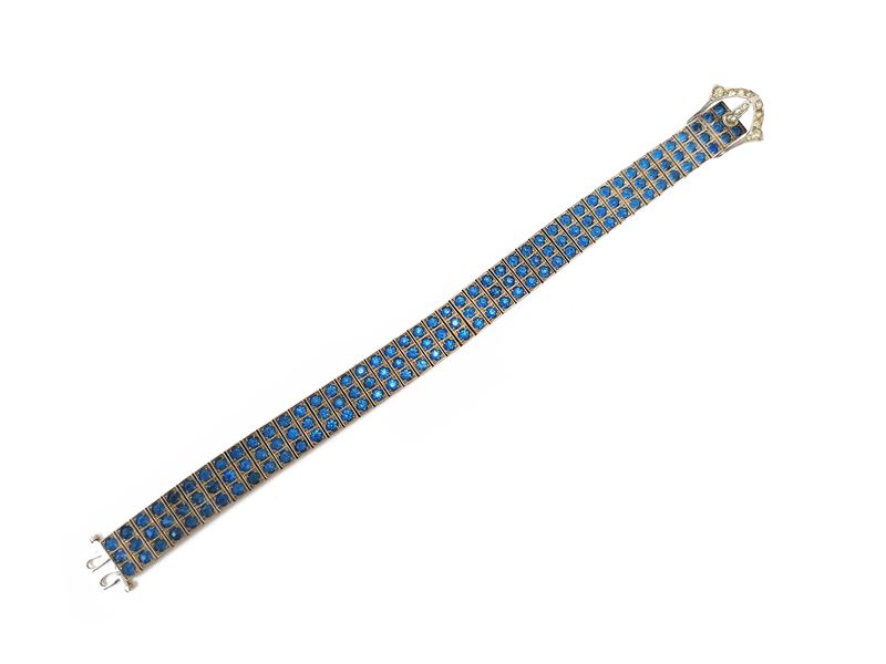 Bracciale Diamondbar Stile Deco in Argento Sterling