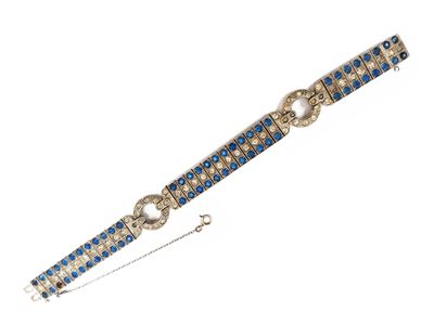 Bracciale Diamondbar Stile Deco in Argento Sterling