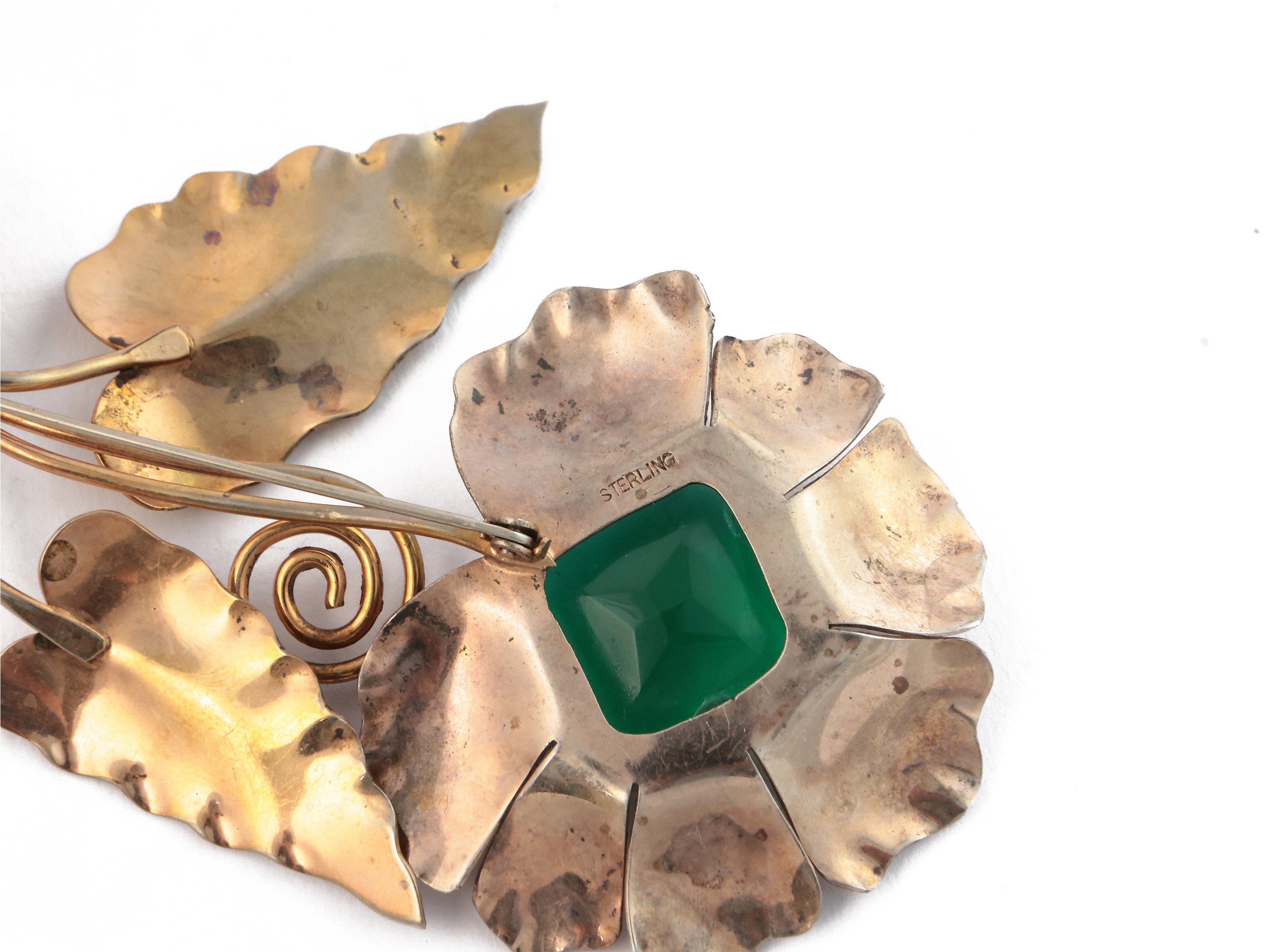 Grande Spilla in Argento Sterling Dorato