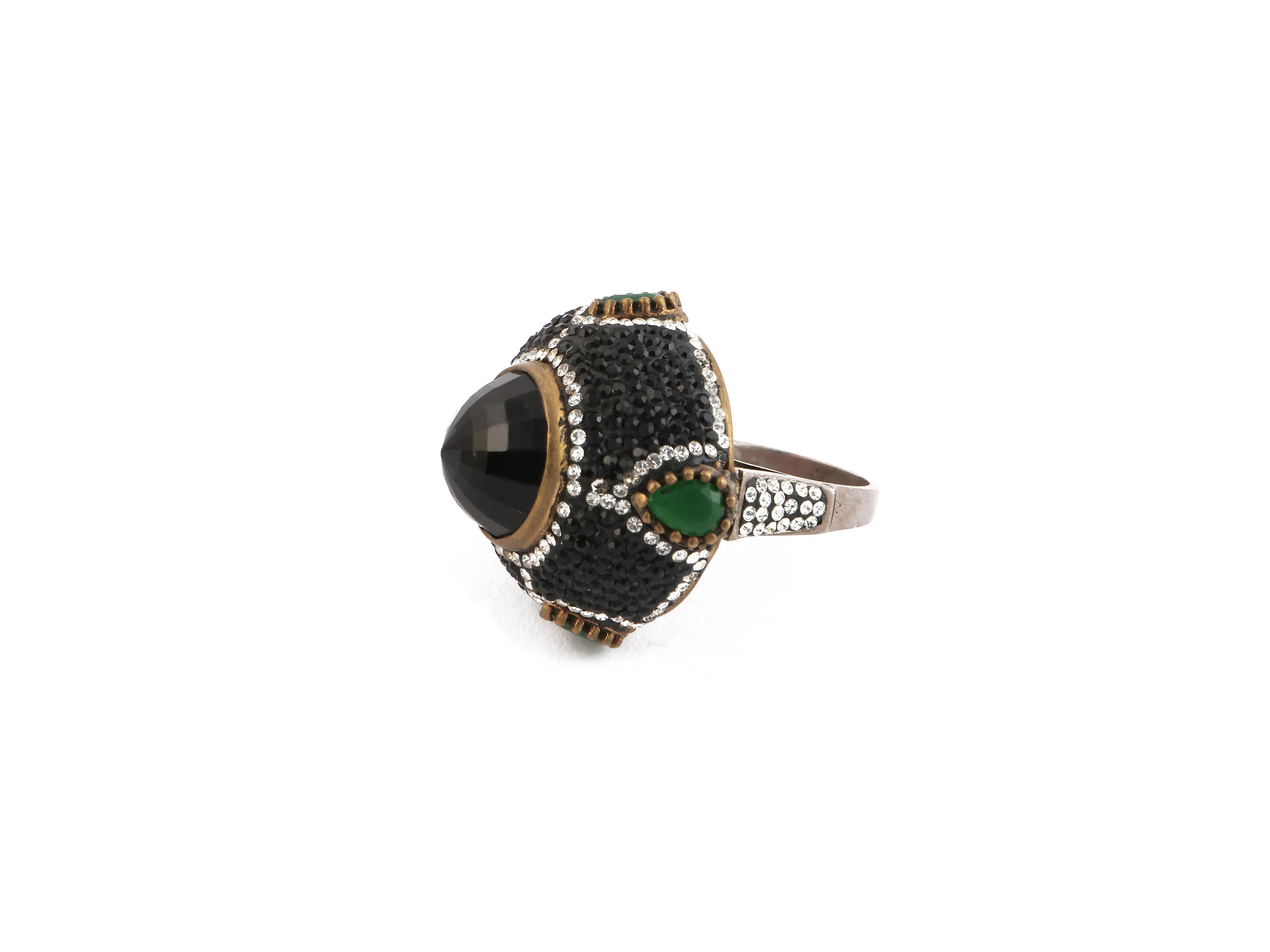 Grande anello in argento con onice centrale