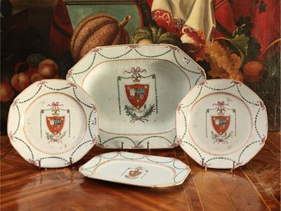 Assortimento di Porcellane per Esportazione