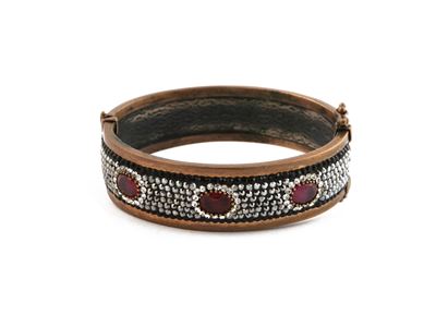 Bracciale Rigido in Metallo Brunito e Rame