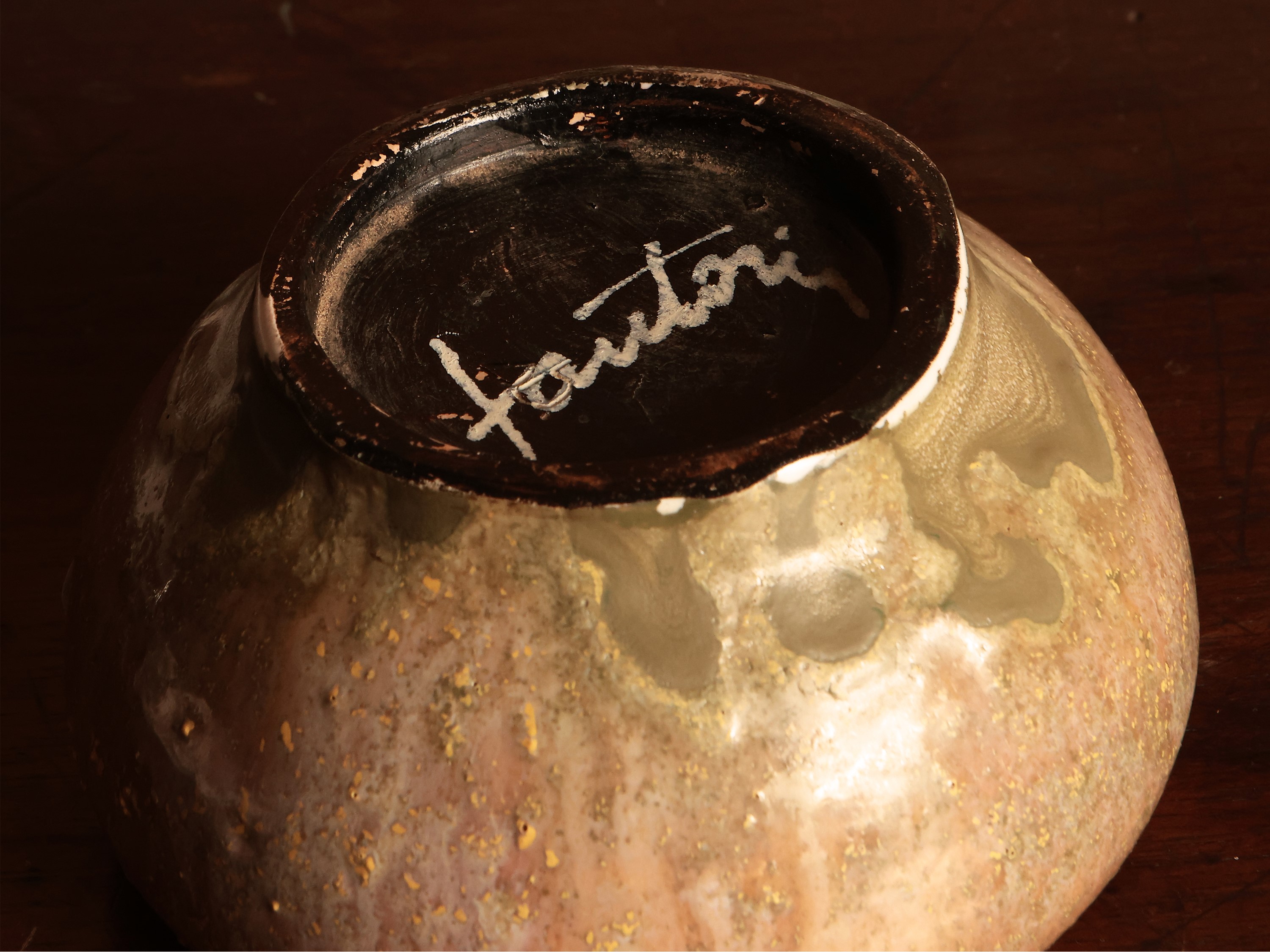 Marcello Fantoni - Piccolo Vaso in Terracotta Smaltata