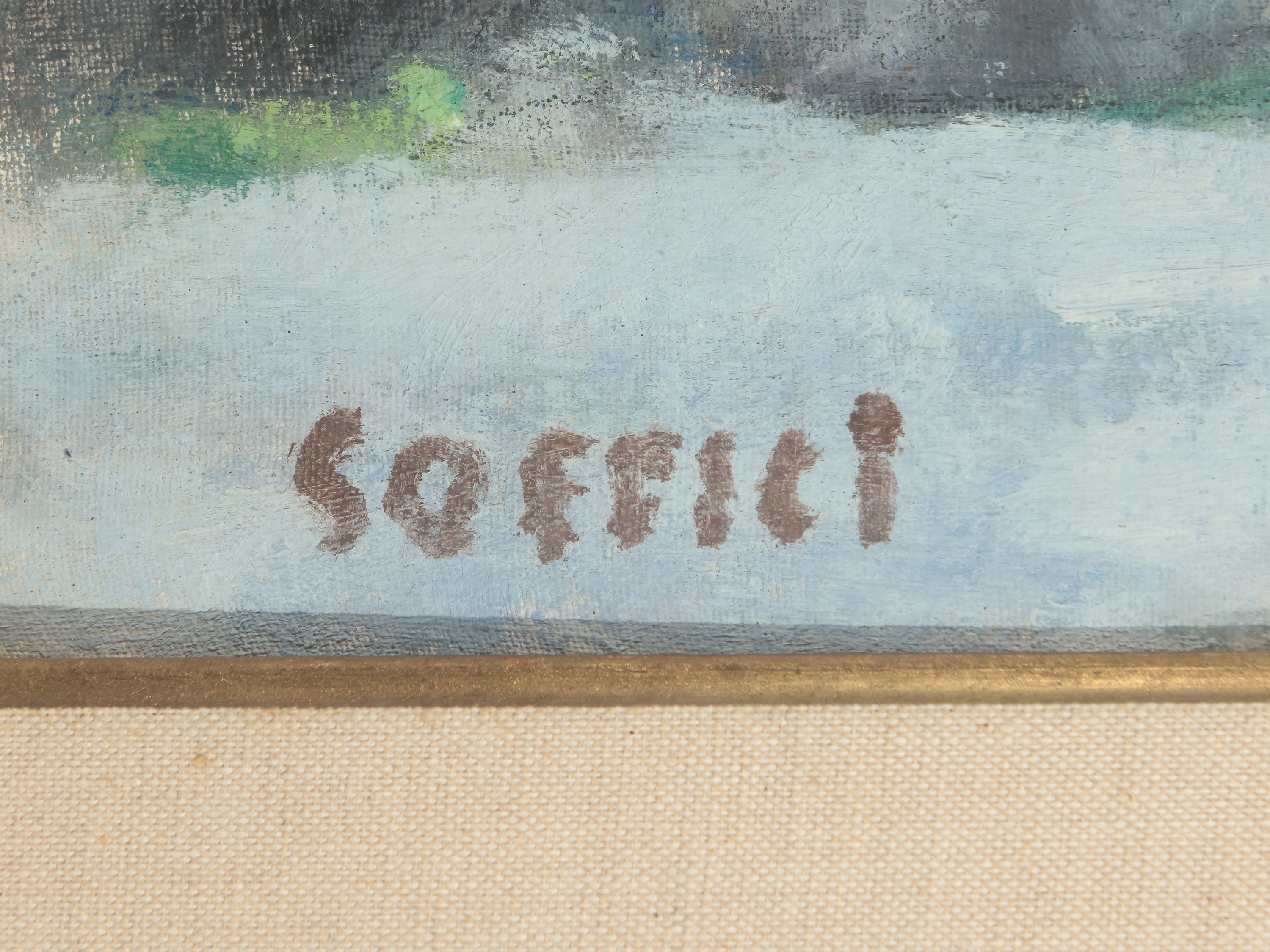 Ardengo Soffici - Case, Paesaggio Toscano N. 107 1962