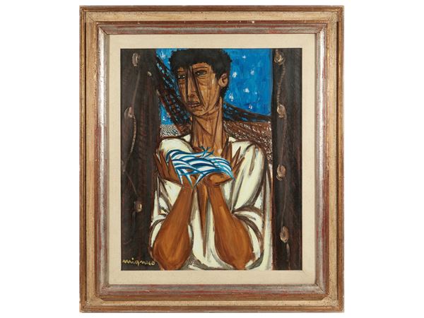 Giuseppe Migneco - Testa di pescatore