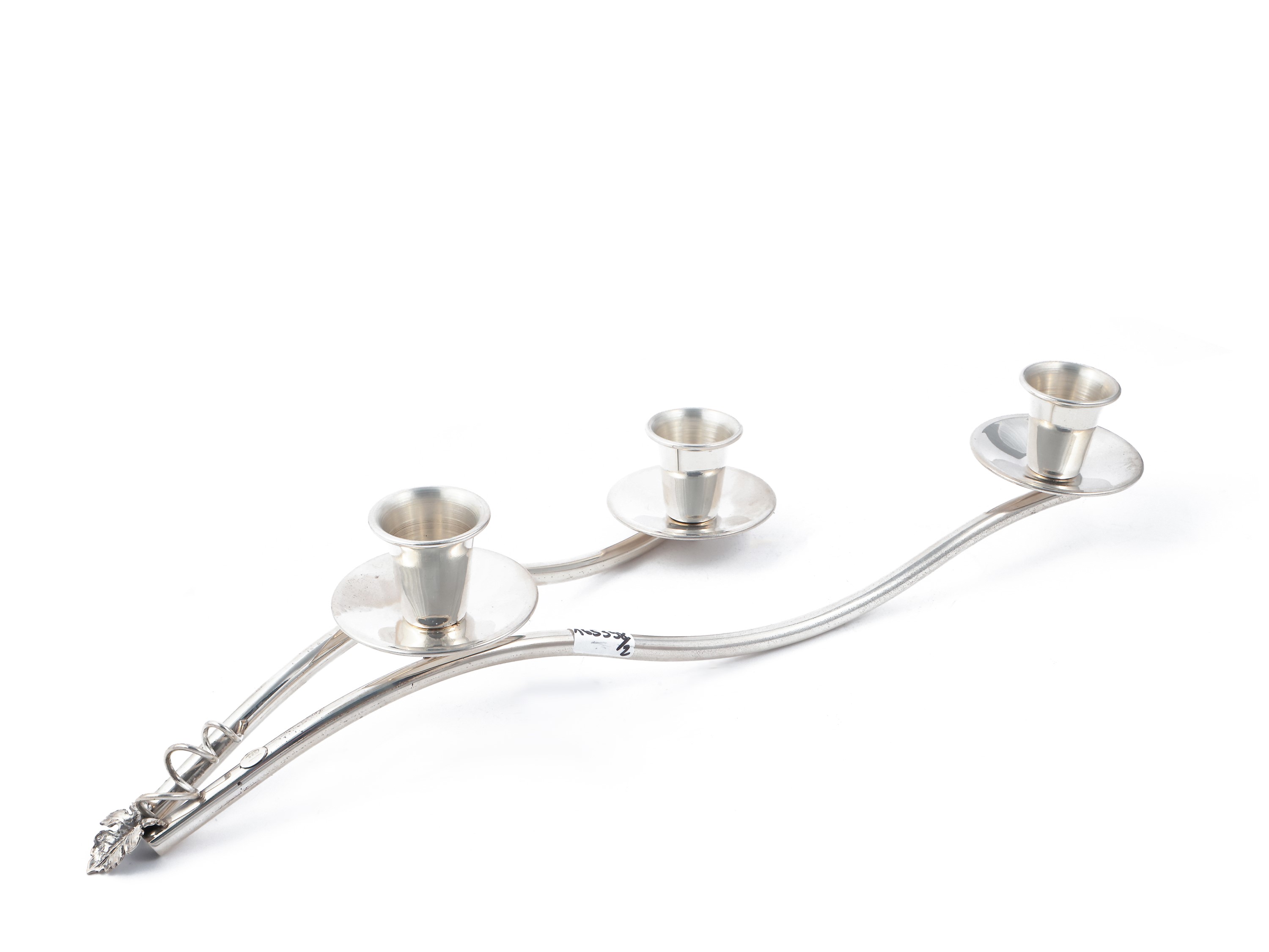 Coppia di candelabri centrotavola in argento 925