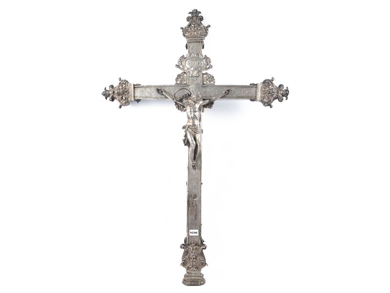 Croce astile in argento, Regno delle Due Sicilie