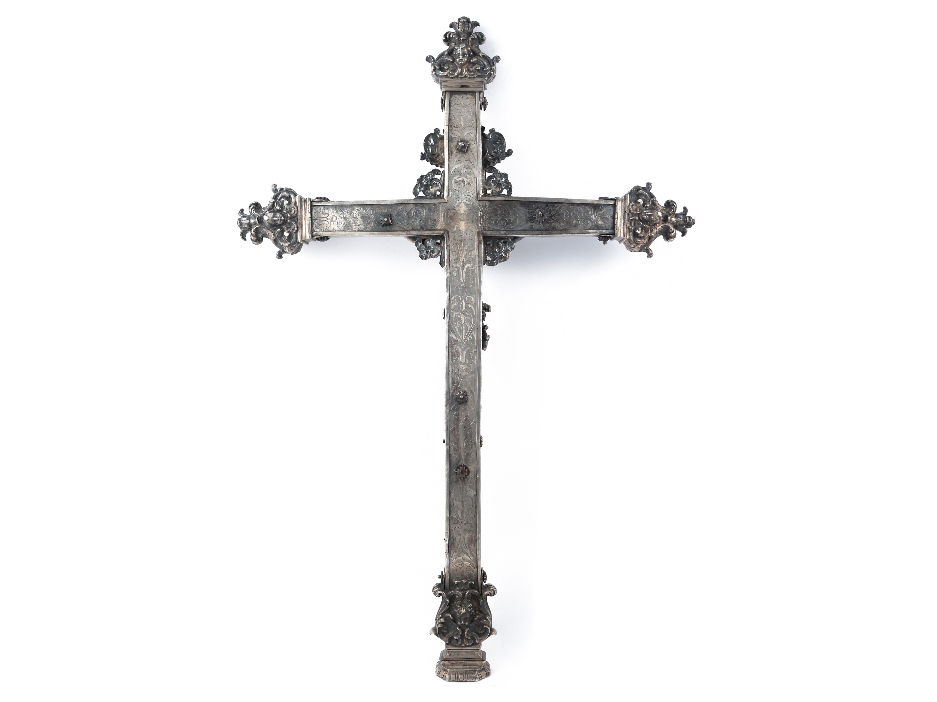 Croce astile in argento, Regno delle Due Sicilie