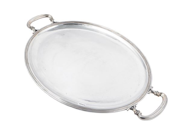 Guantiera ovale in argento