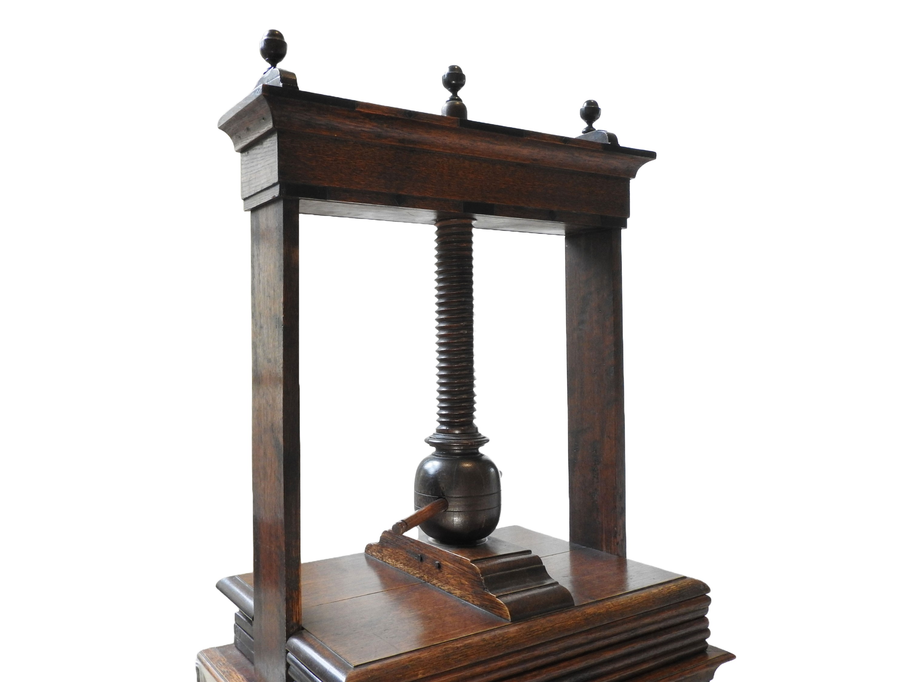 Grande pressa da tipografo in rovere