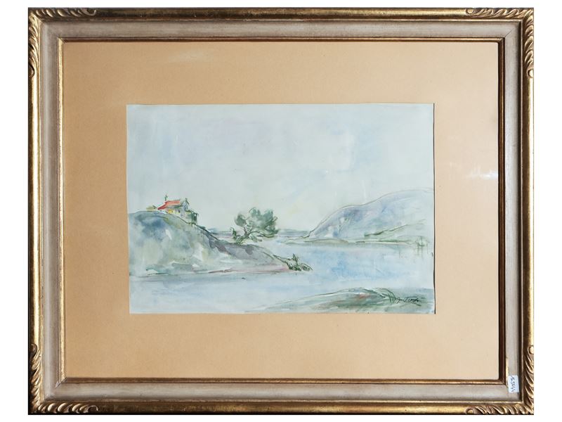 Arturo Tosi - Paesaggio Fluviale