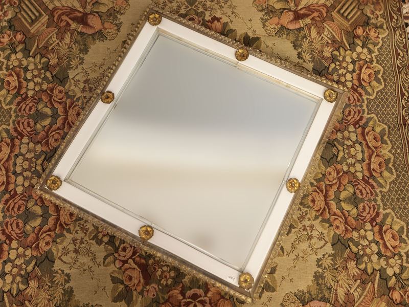 Specchiera in vetro soffiato di Murano