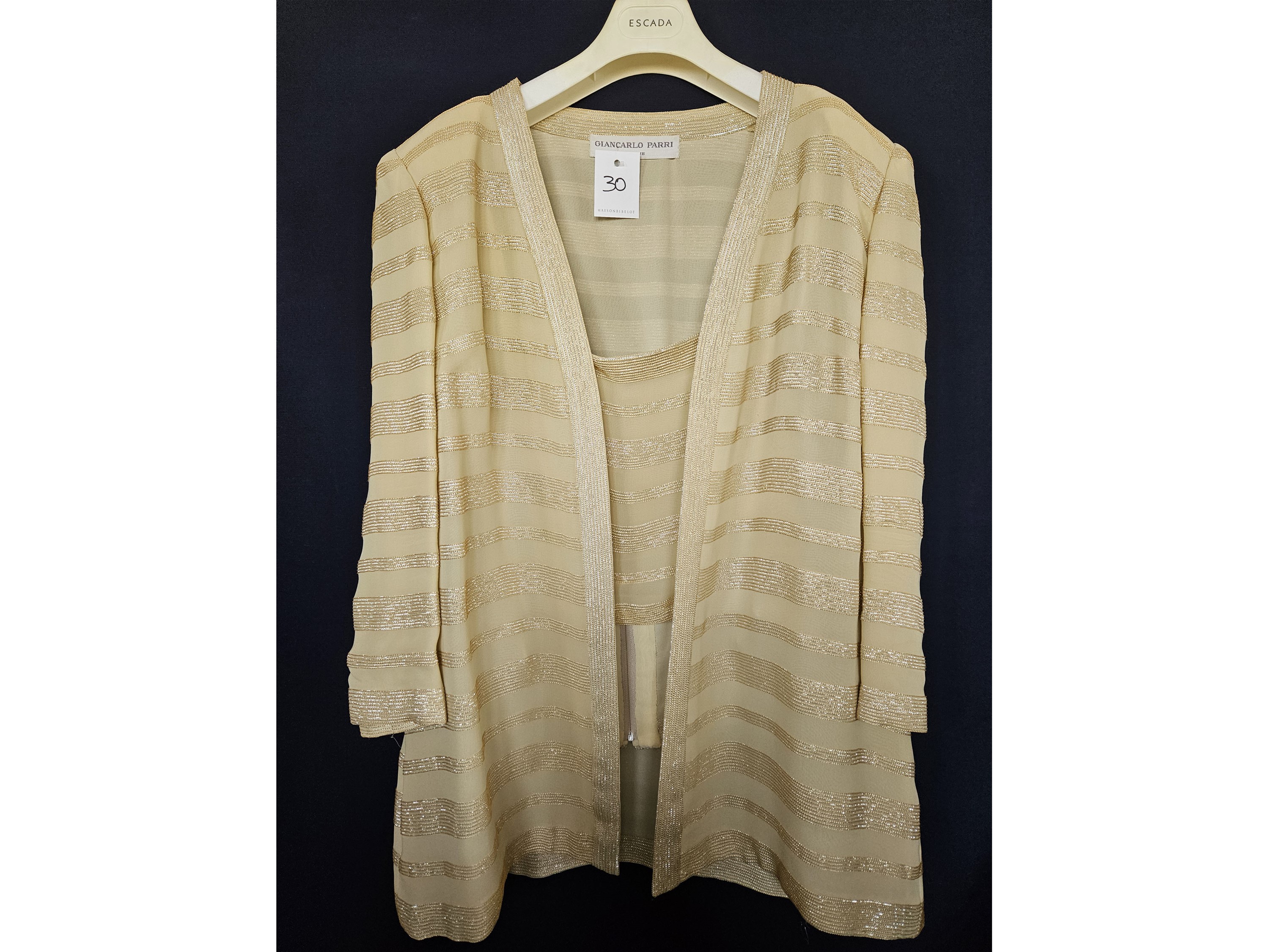 Giancarlo Parri, Completo da sera con inserti in lamé