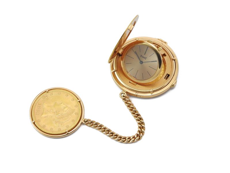 Piaget Coin, orologio da tasca in oro giallo