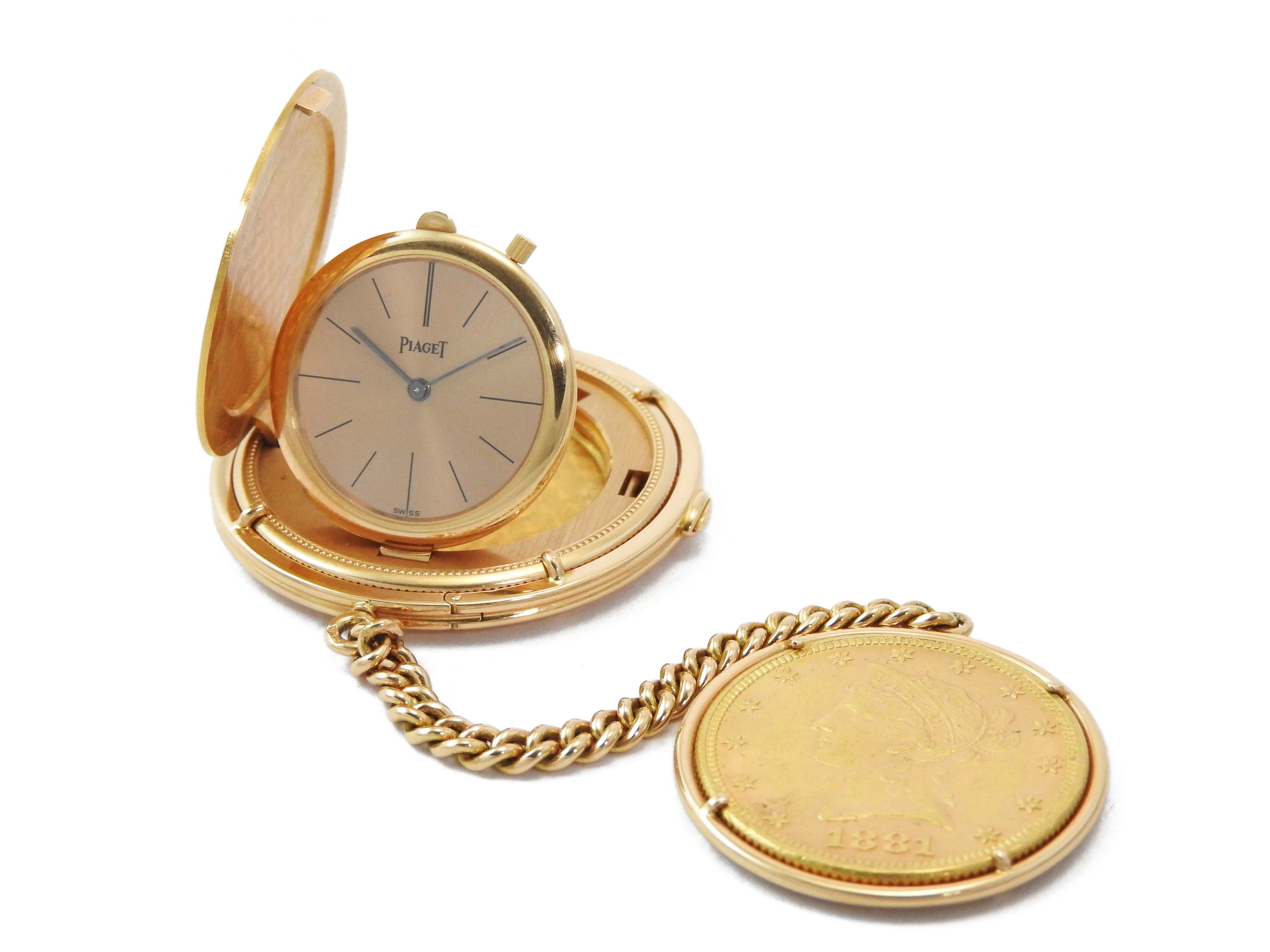 Piaget Coin, orologio da tasca in oro giallo