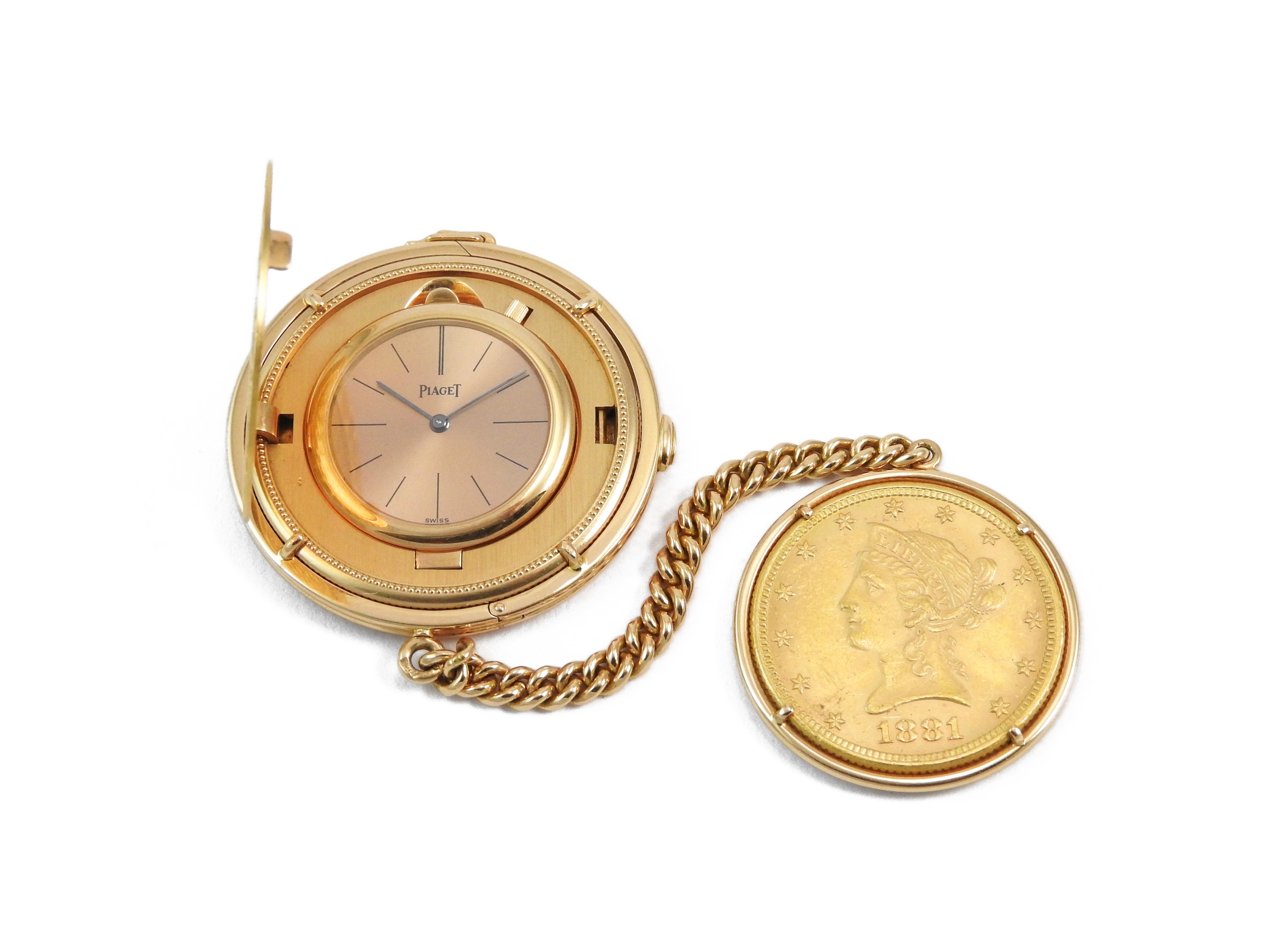 Piaget Coin, orologio da tasca in oro giallo