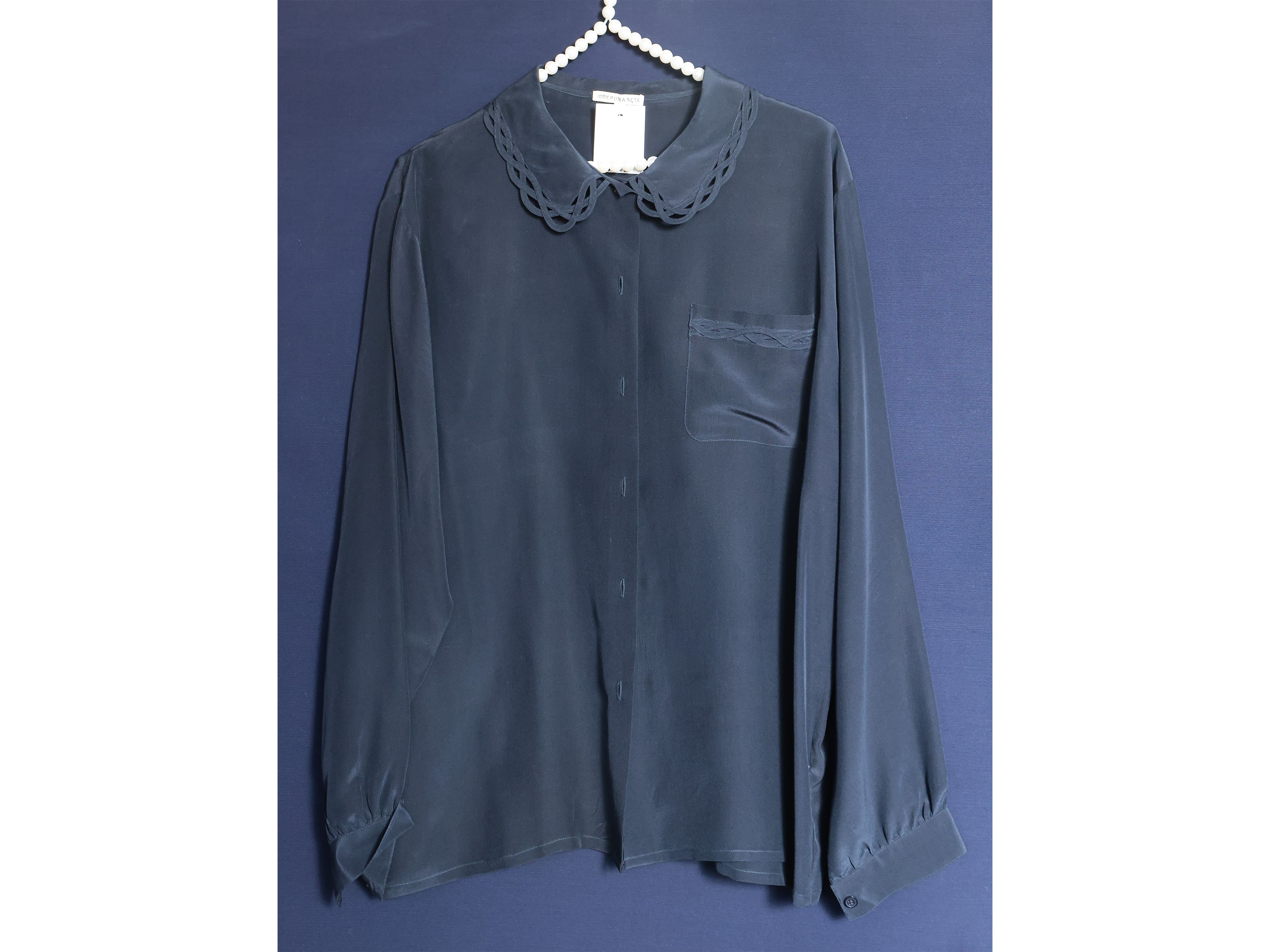 Completo in raso blu