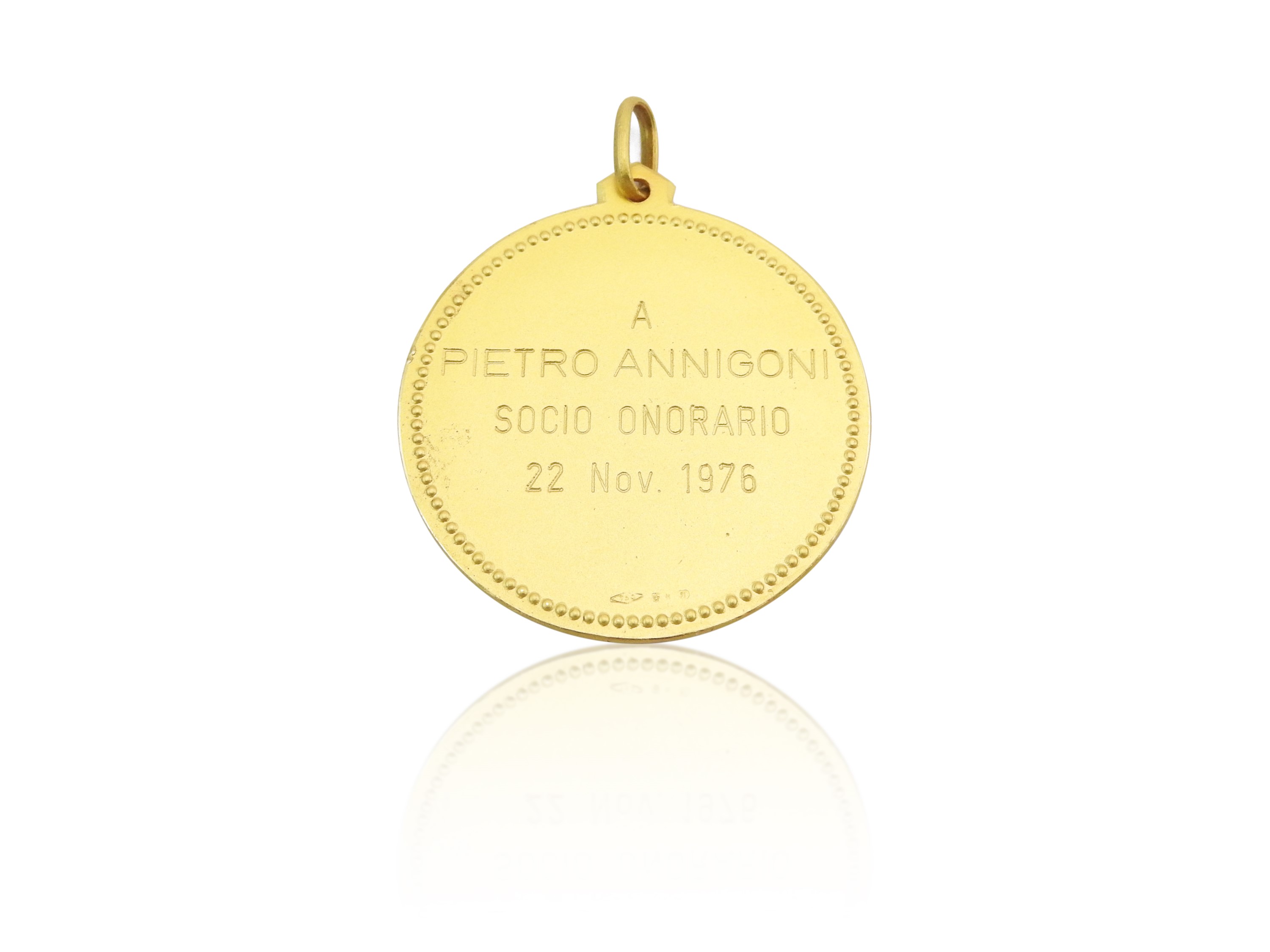 Medaglia Lions Club Montecatini Terme in oro giallo, 1976