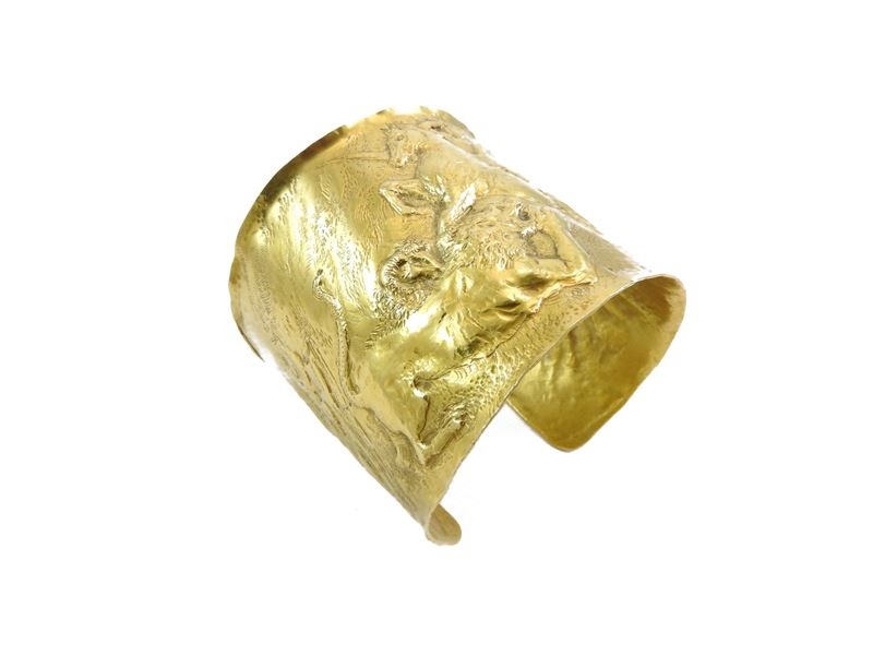 Bracciale a fascia in oro giallo