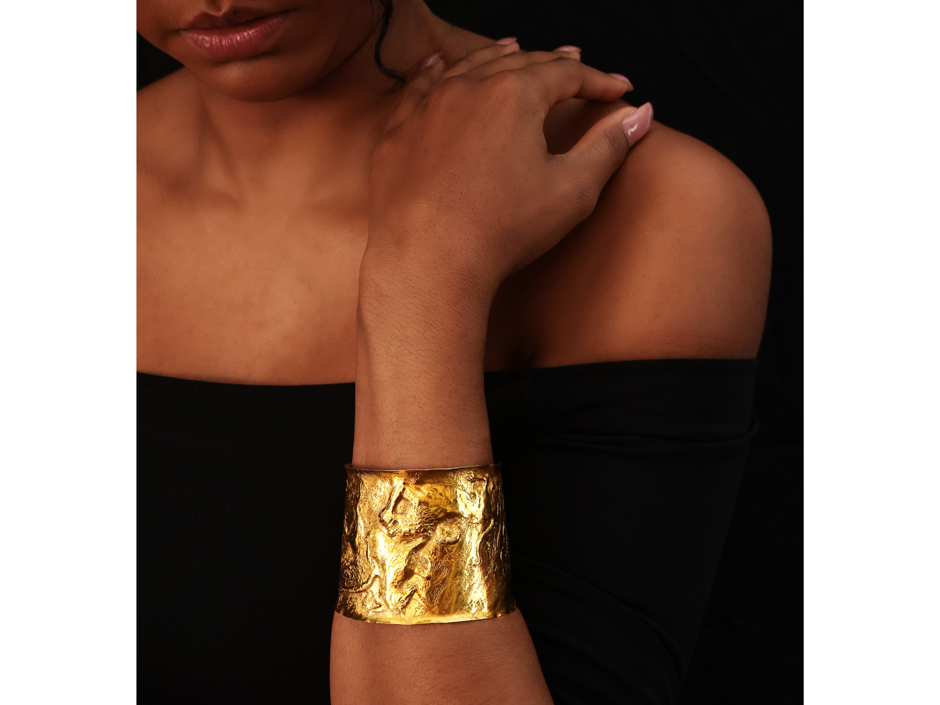 Bracciale a fascia in oro giallo