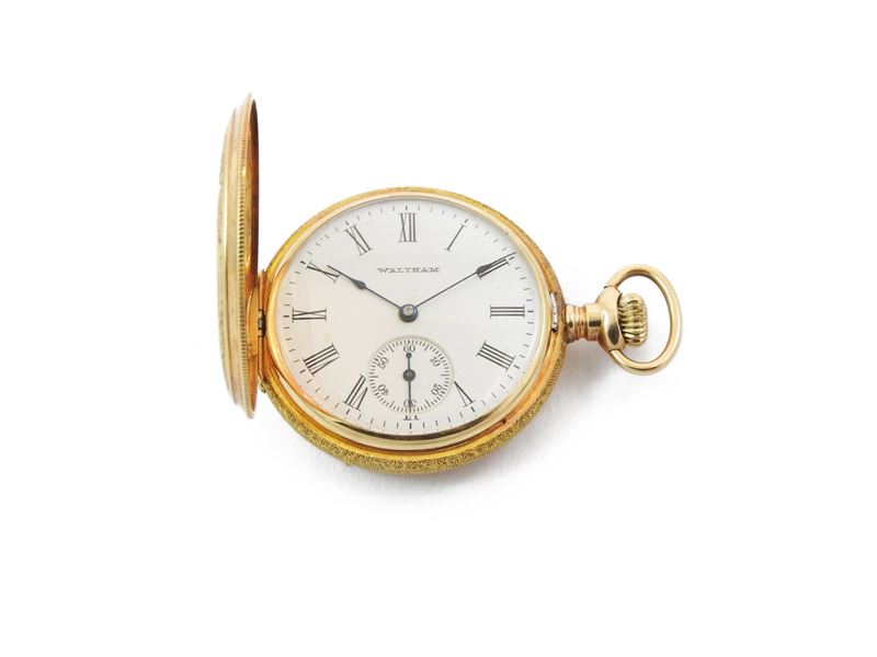 Piccolo orologio da tasca Waltham in oro giallo 585/1000