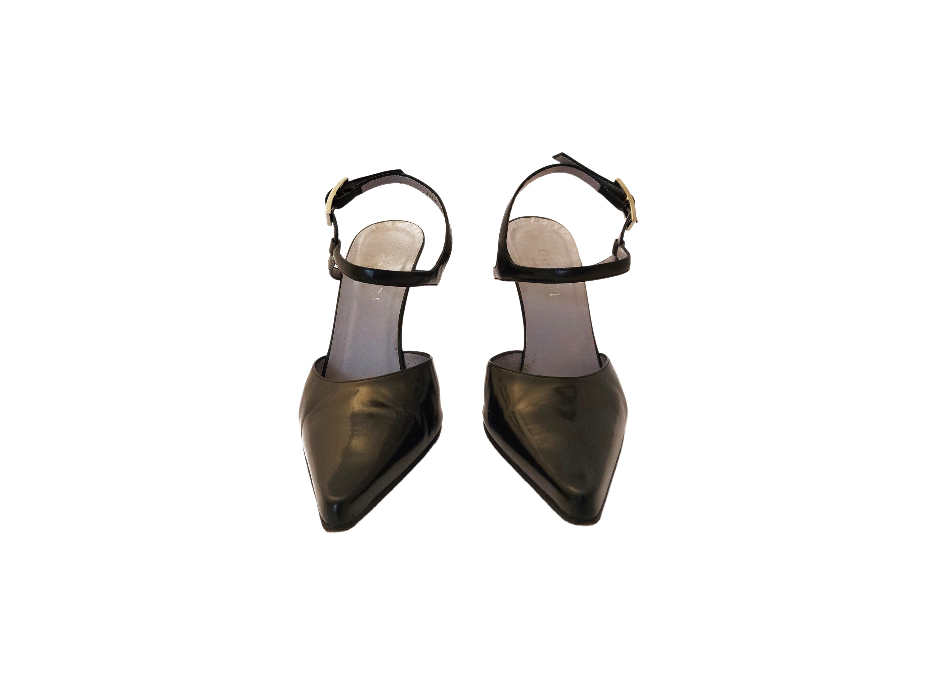 Gucci, Décolleté Slingback in Pelle Nera Tom Ford