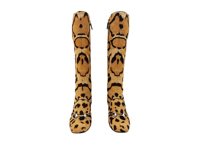 Gucci, Stivali animalier in cavallino